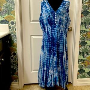 Like New Beautiful cotton tie dye gauze dress. 3X